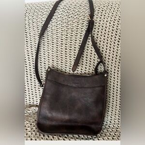 Cluci brown crossbody purse with adjustable strap. Boho, Indie Vibe